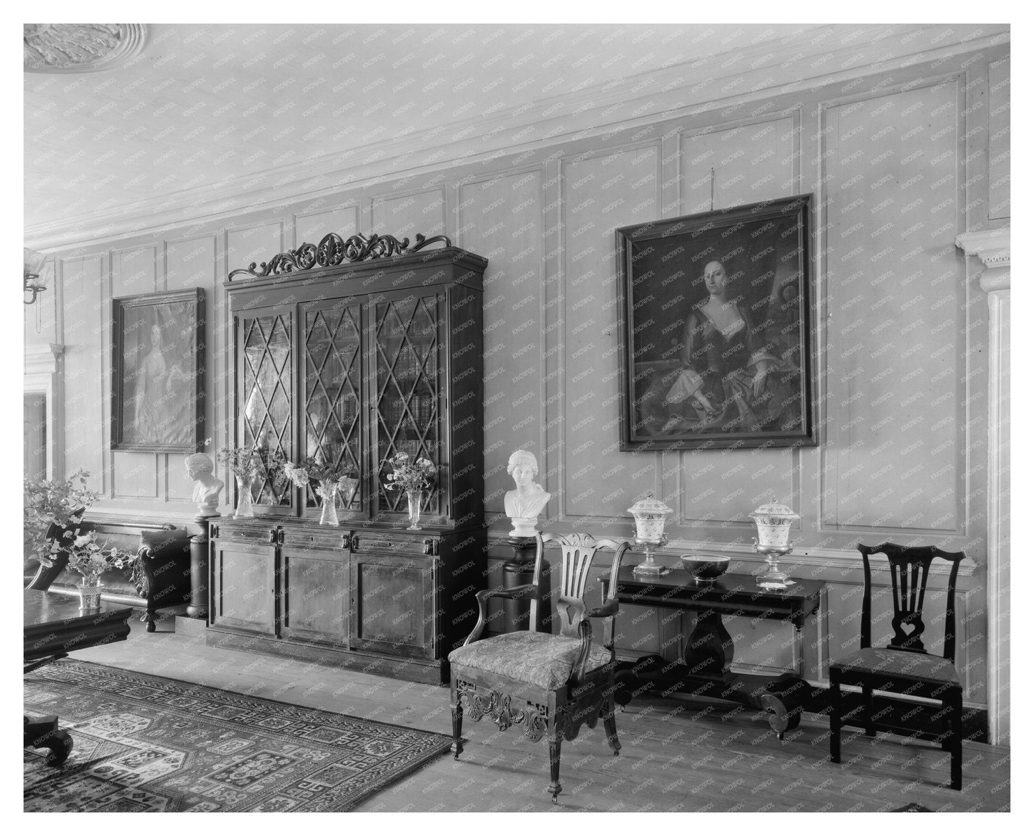 Historic Interior of 1730 Building, Warsaw VA, 20th Century