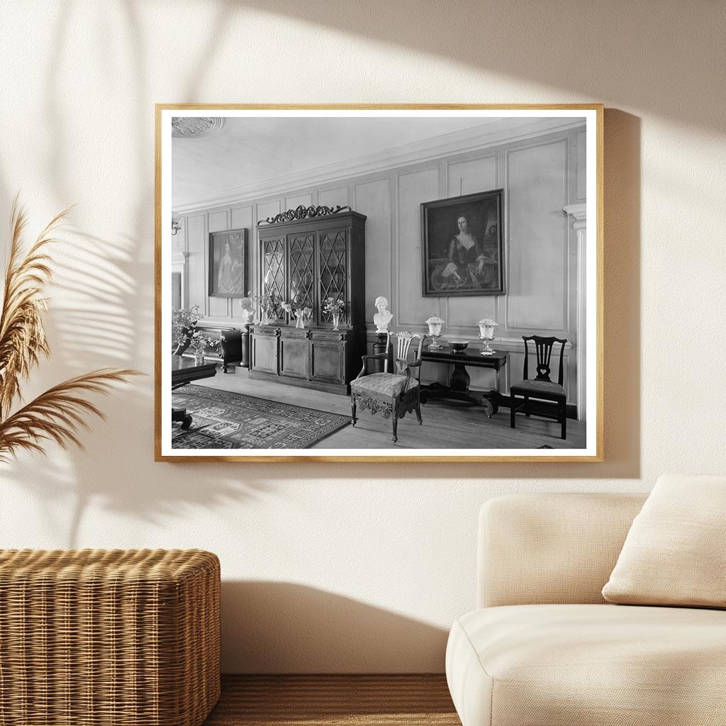 Historic Interior of 1730 Building, Warsaw VA, 20th Century