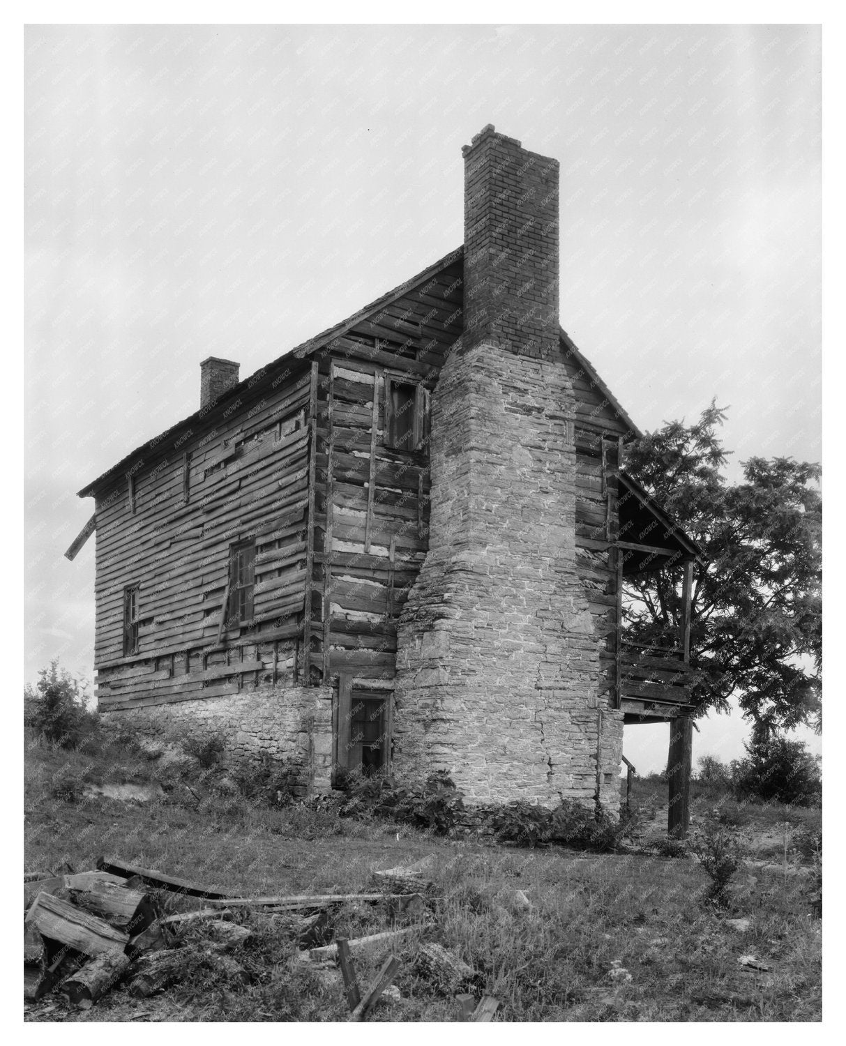 Hollins, VA Vintage Farmhouse Photo from 1953