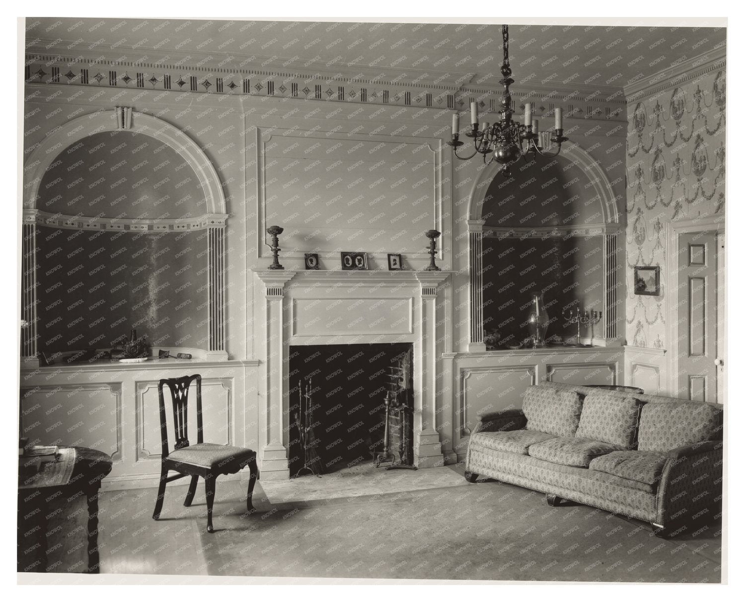 Vintage Interior Photo of Spring Grove, VA, 1953