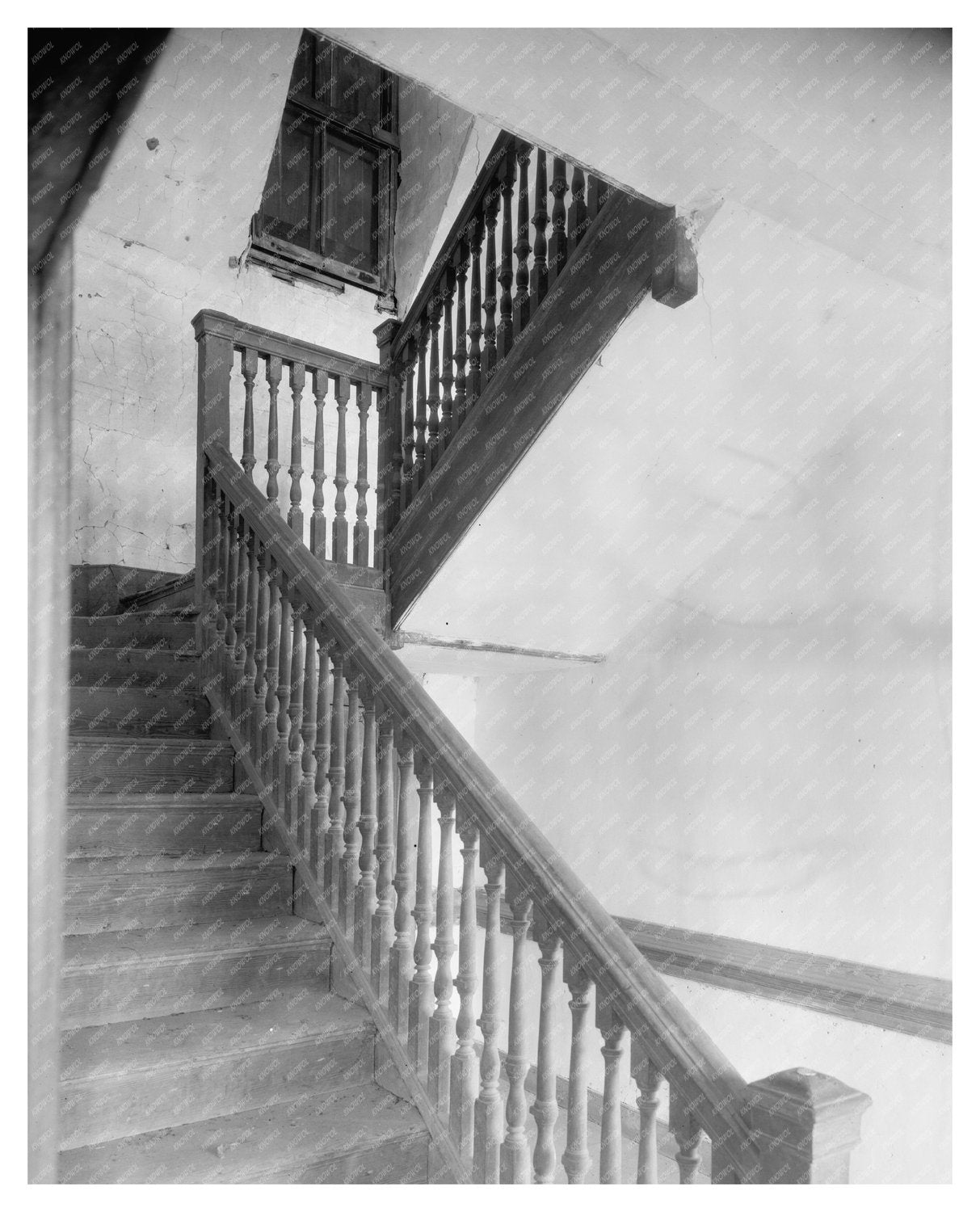 Surry County, VA Vintage Staircase Photo 1953