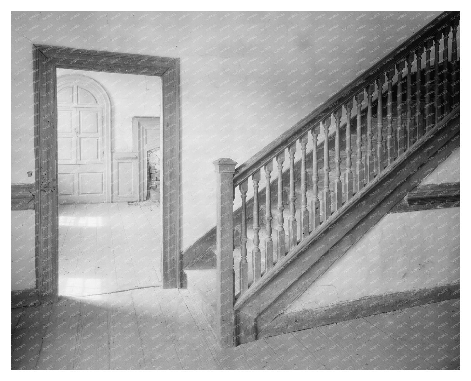Surry County, VA Stair Rail Photo, Mid-20th Century