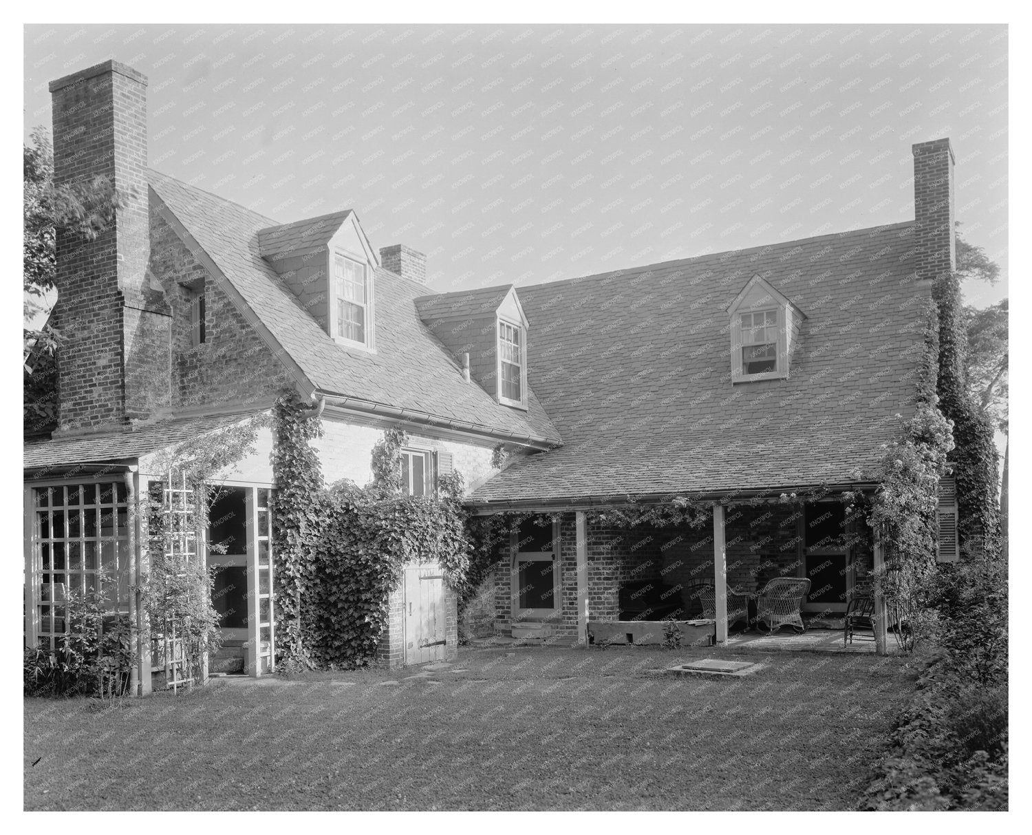 Yorktown VA Early 20th Century Architecture Photo 1953