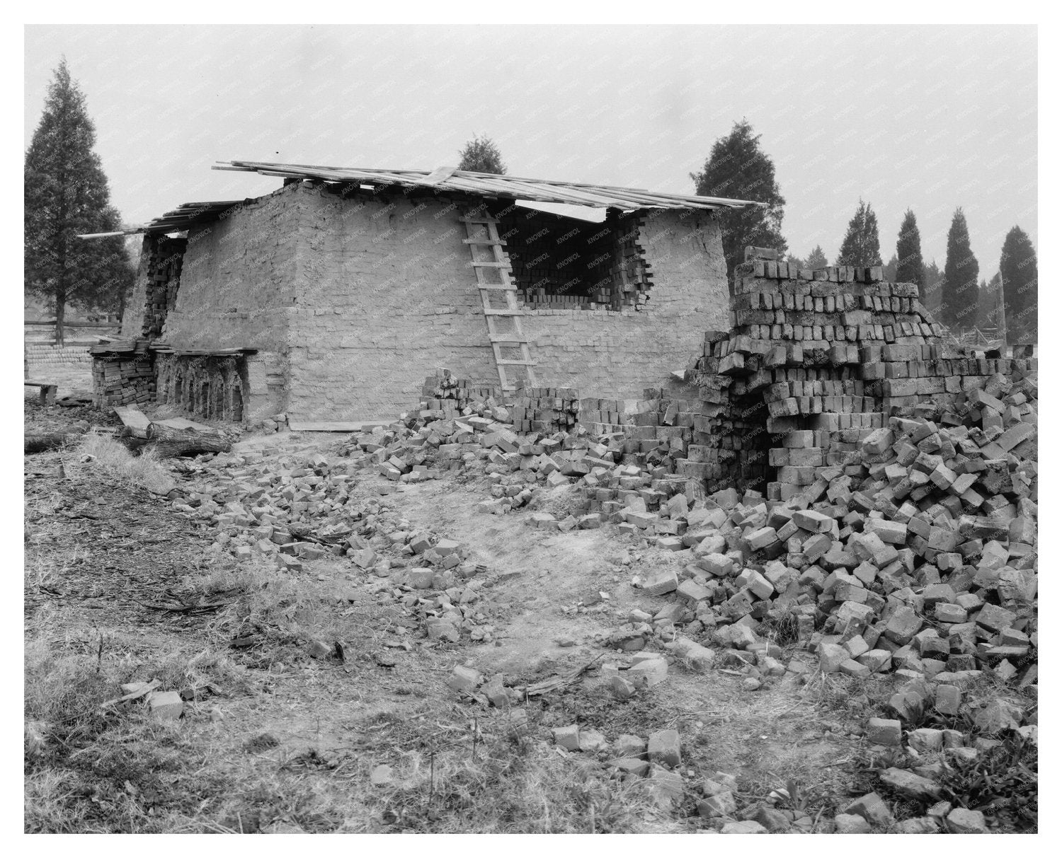 1953 Vintage Photo of Wakefield Corner, VA Historical Site