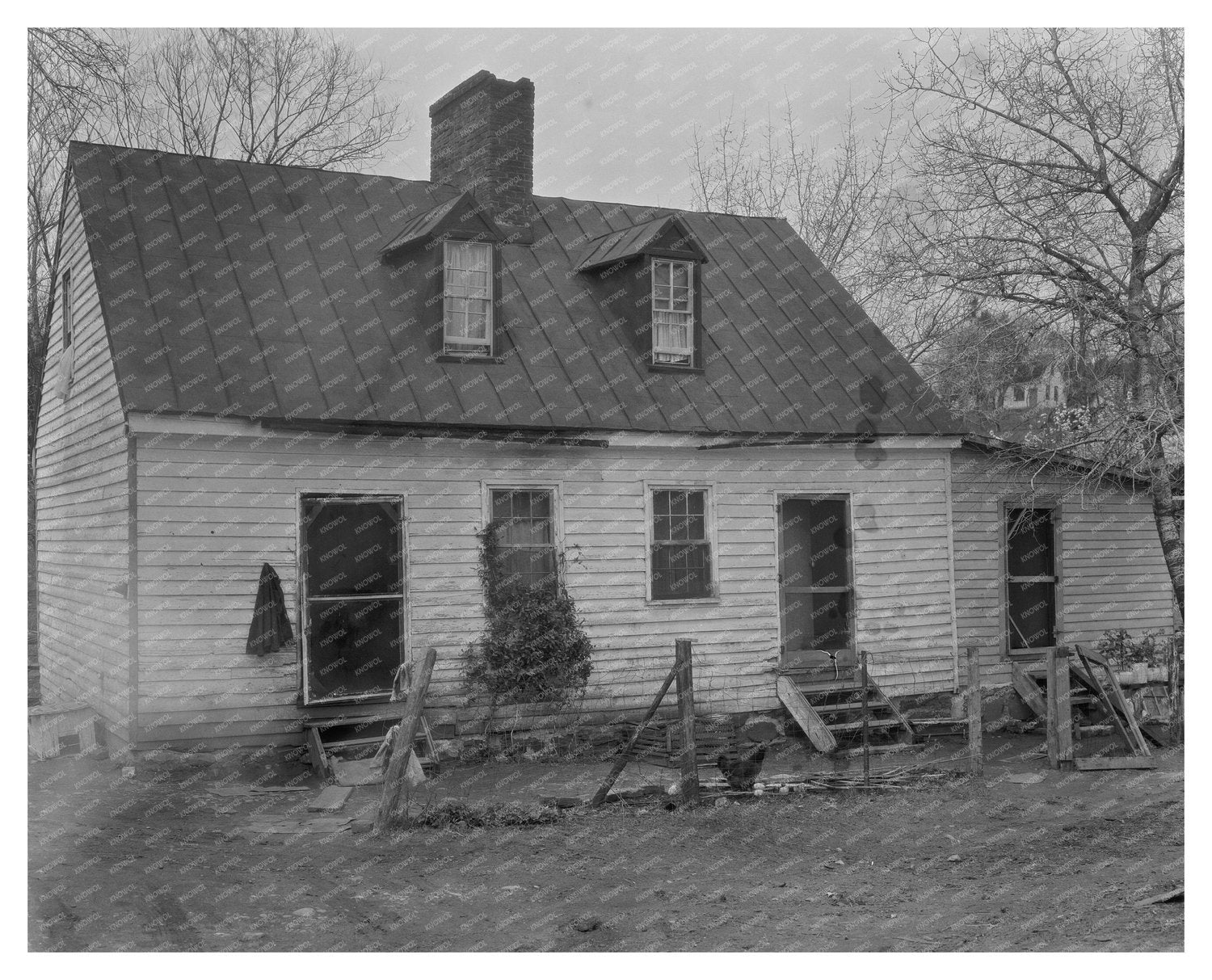 Falmouth, VA Cabin Photo from Carnegie Survey, 1953