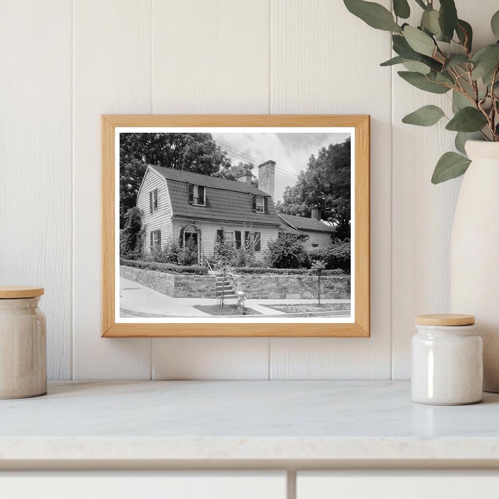 Vintage Fredericksburg Architecture Photo, Virginia, 20th Ce