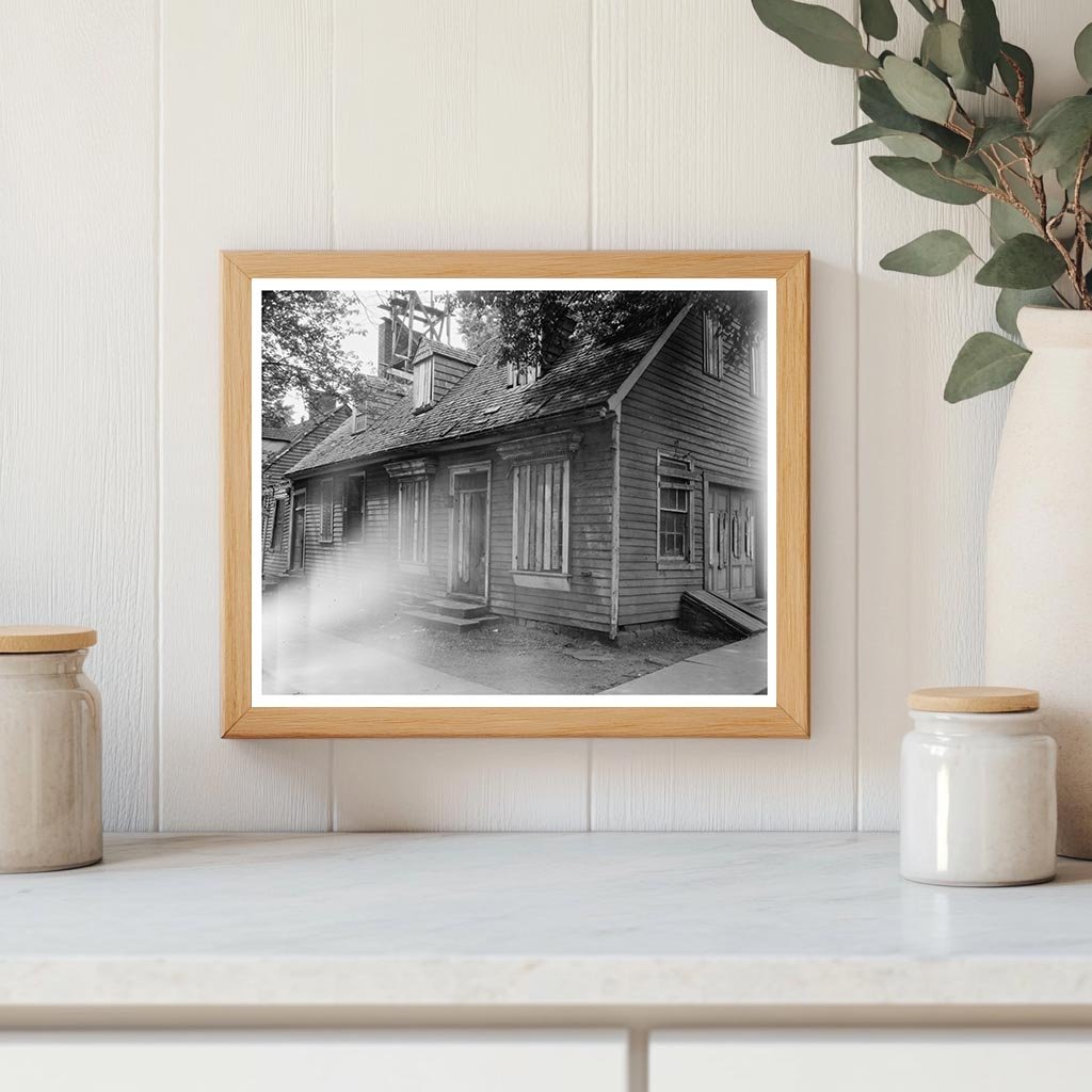 Vintage Fredericksburg Architecture Photo, Virginia 1953