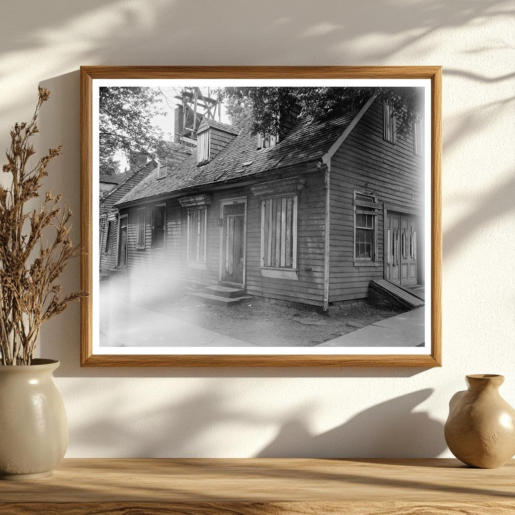 Vintage Fredericksburg Architecture Photo, Virginia 1953