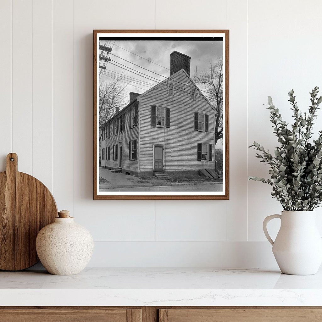 Vintage Fredericksburg House Photo, Virginia, 20th Century