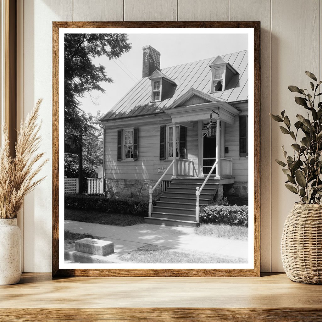 Historic Fredericksburg Architecture Photo, Virginia 1953