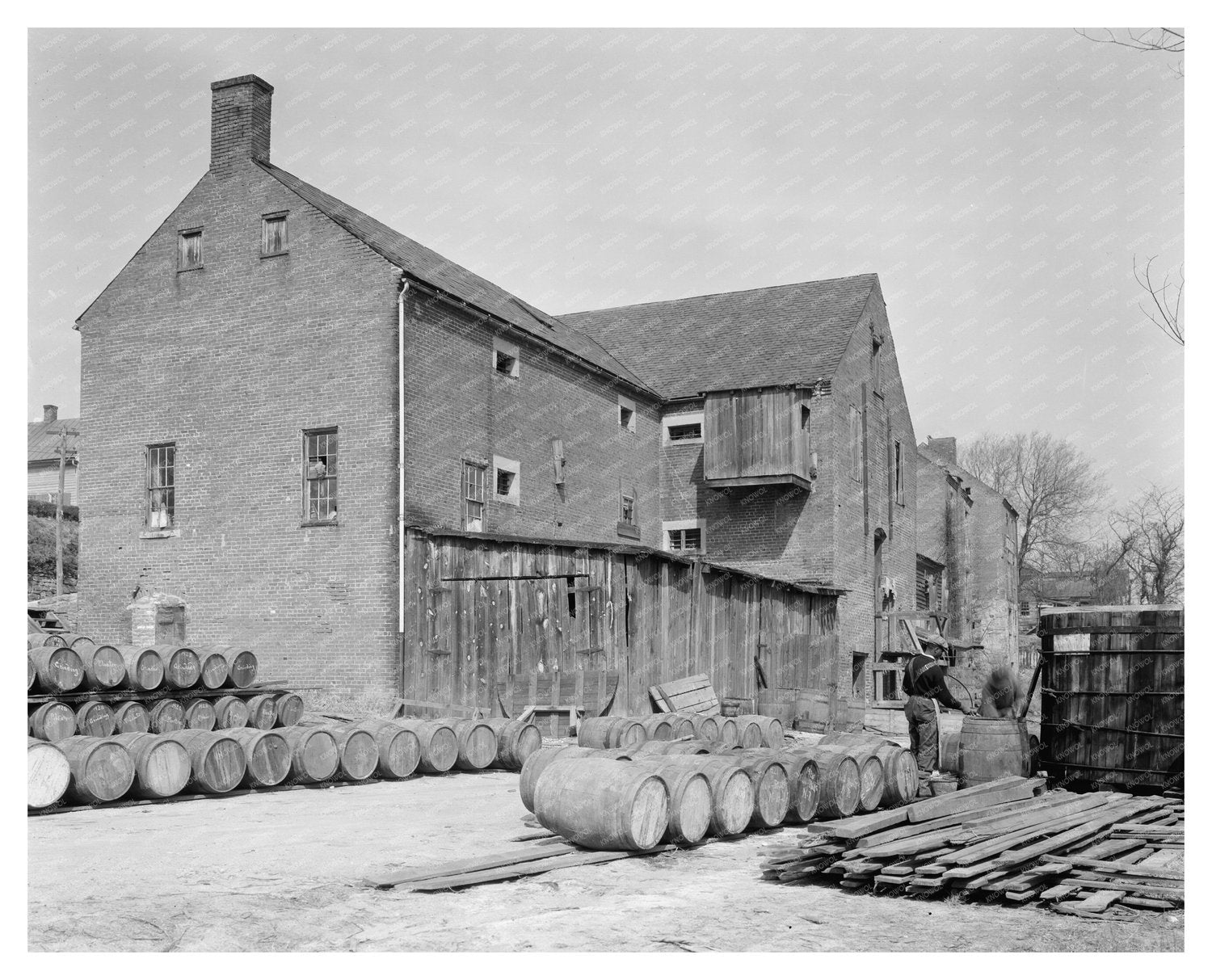 1900s Industrial Scene in Fredericksburg, Virginia