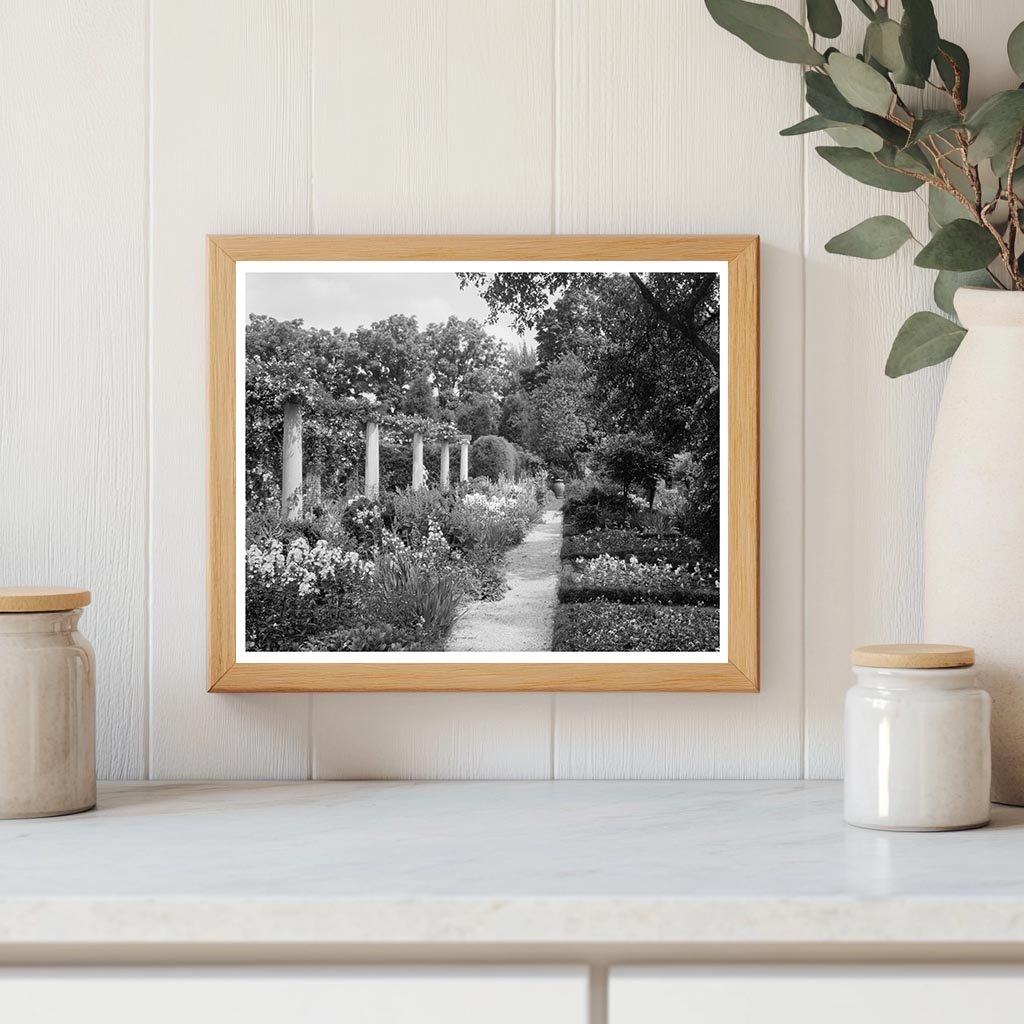 Fredericksburg, VA Estate Gardens Photo, 20th Century