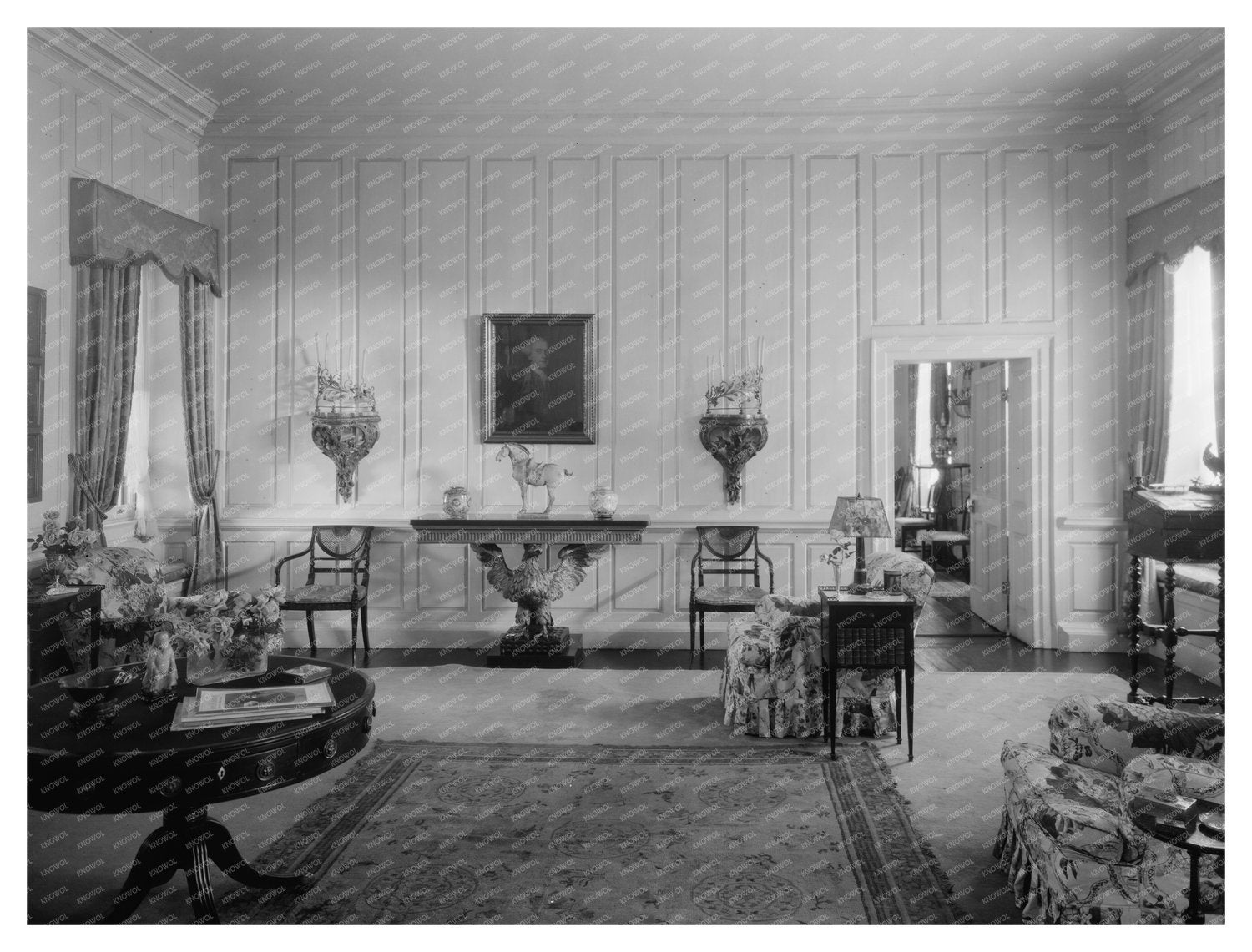 Chatham Estate Interiors, Fredericksburg VA, Early 1900s