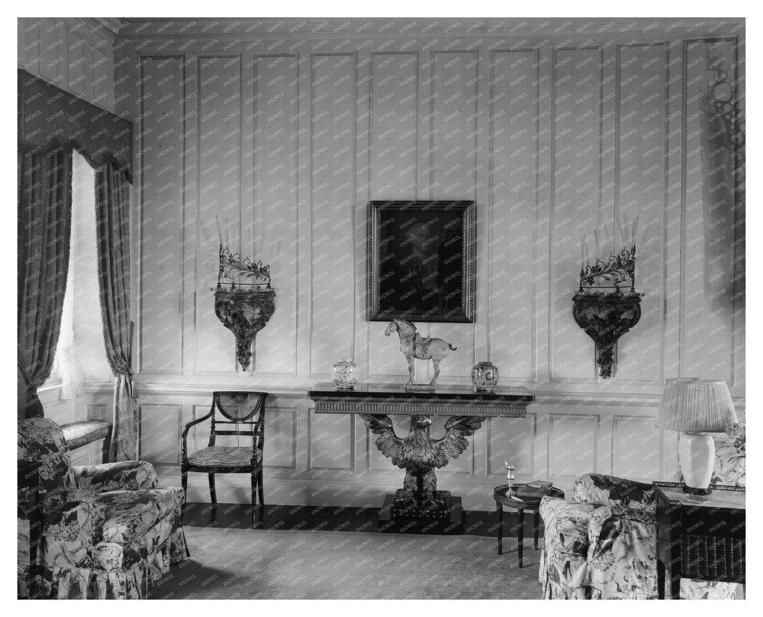 Vintage Interior Scene, Stafford County, VA, Early 1900s