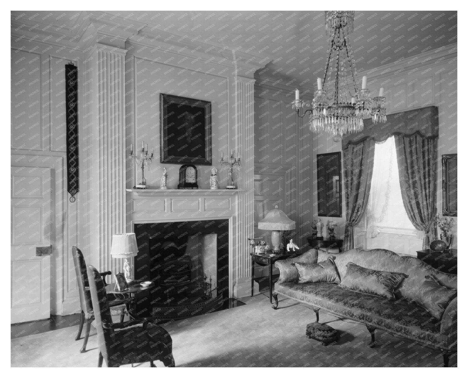Chatham Estate Interior, Stafford County VA, 1915