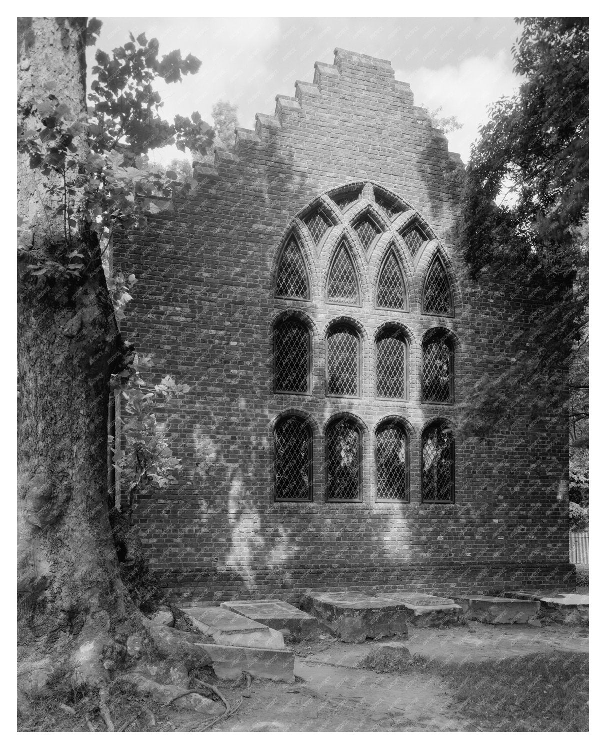 Old Church Tower in Jamestown, Virginia - Historic Photo 193
