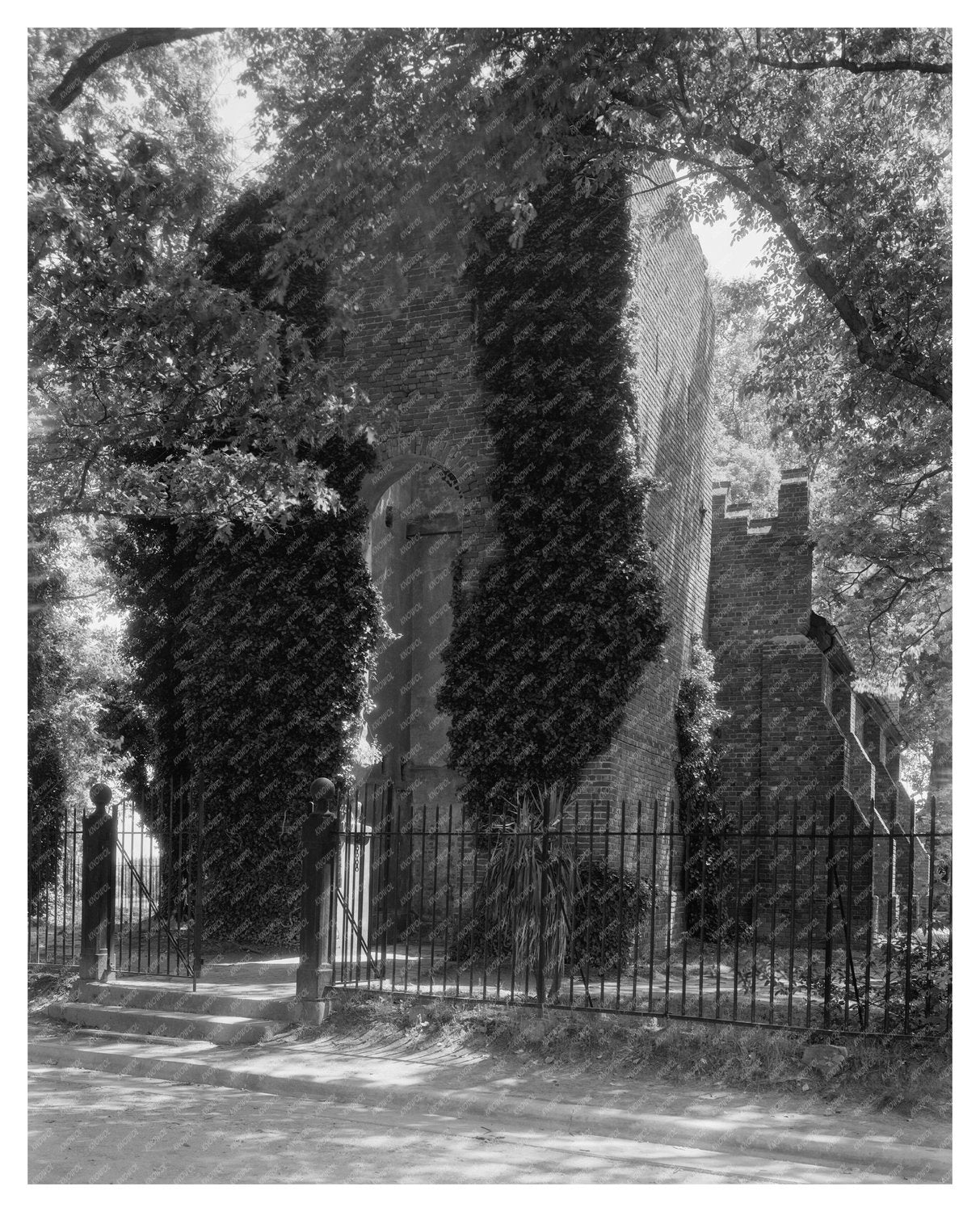 Old Church Tower in Jamestown, Virginia - 1639 History