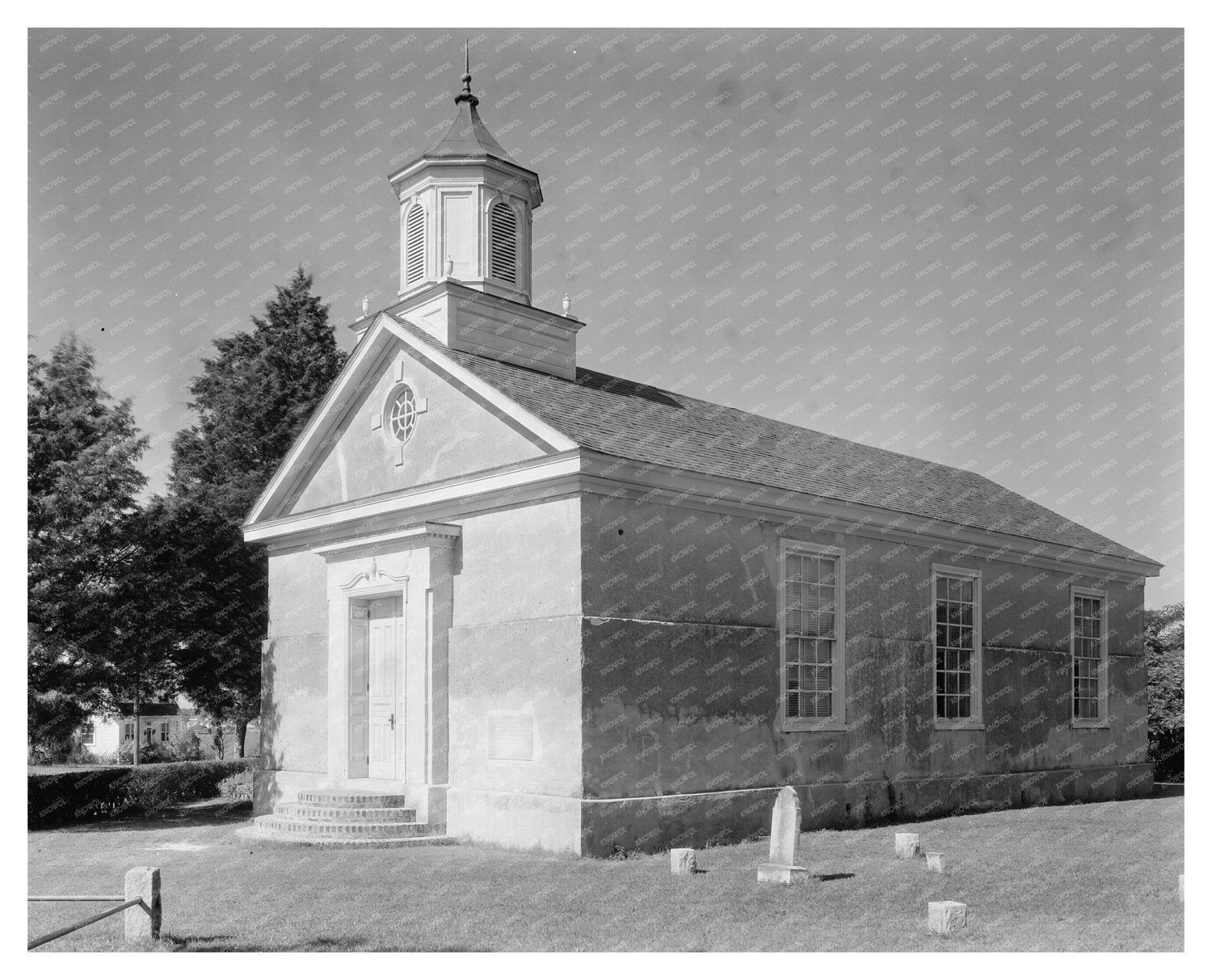 Historic Church in Yorktown, Virginia (1697) - Vintage Photo