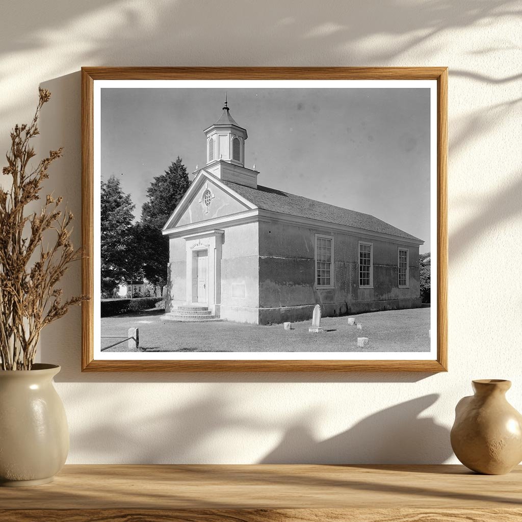 Historic Church in Yorktown, Virginia (1697) - Vintage Photo