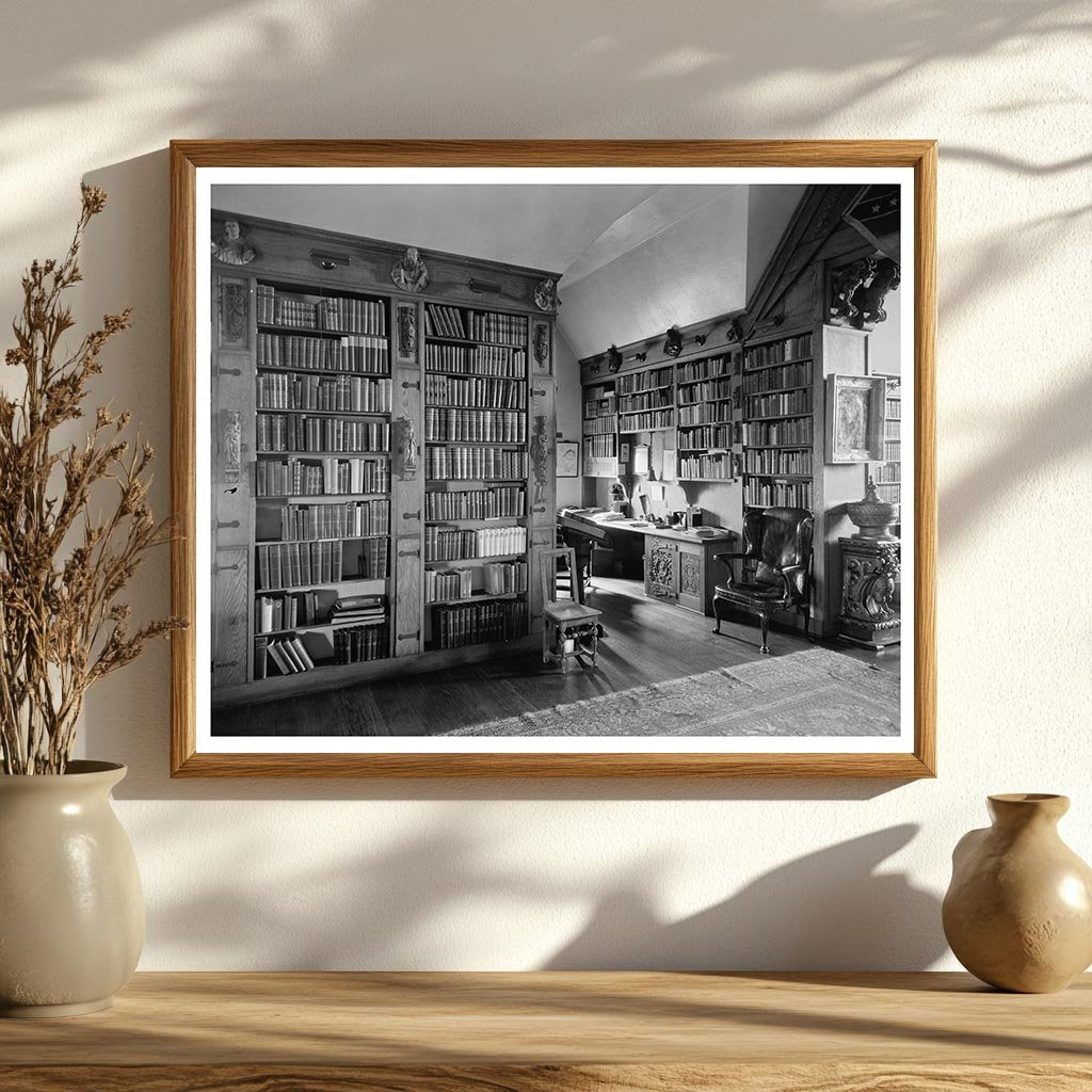 Richmond VA Library Interior, 1933-1940 Historical Photo