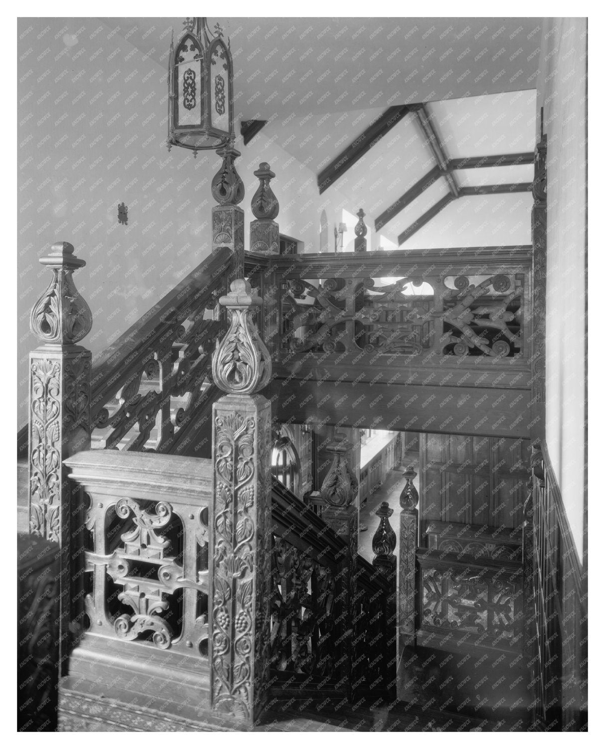 Vintage Staircase in Richmond, Virginia - 20th Century Photo