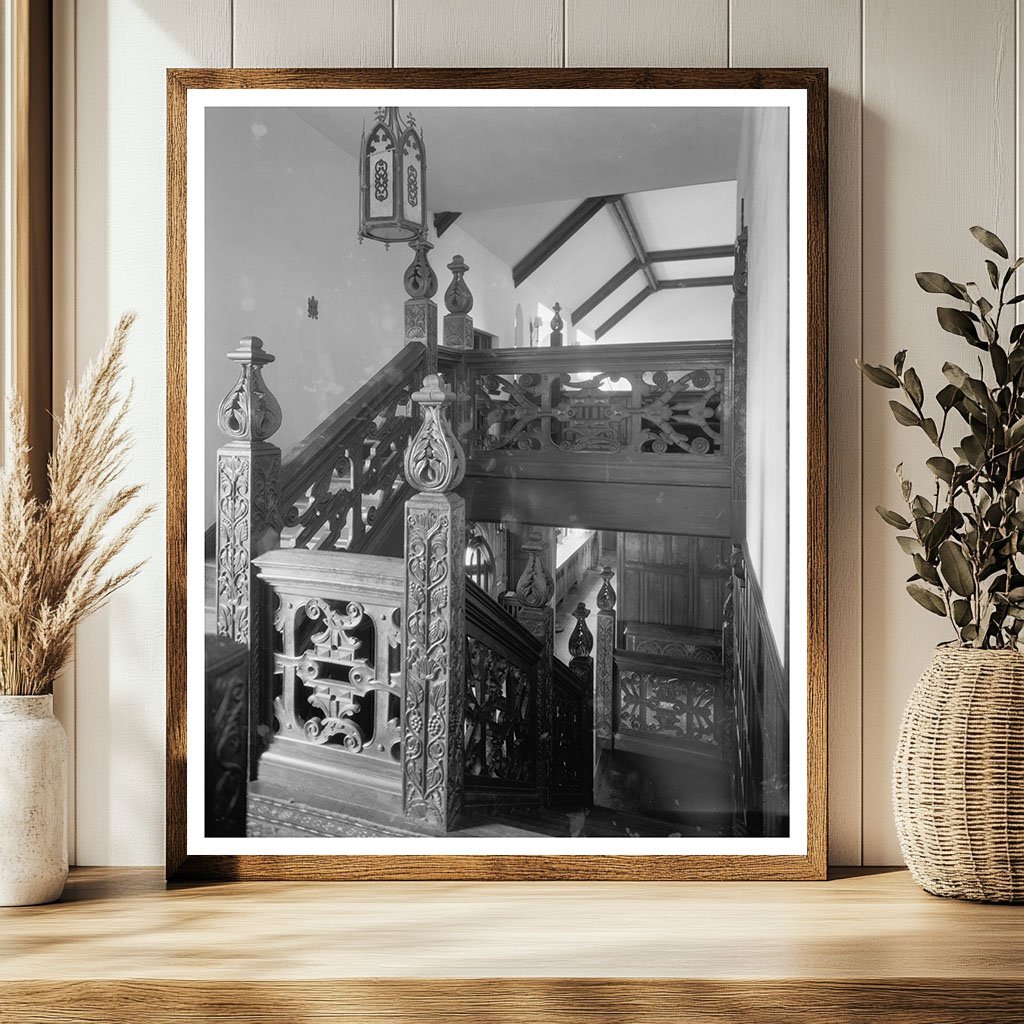 Vintage Staircase in Richmond, Virginia - 20th Century Photo