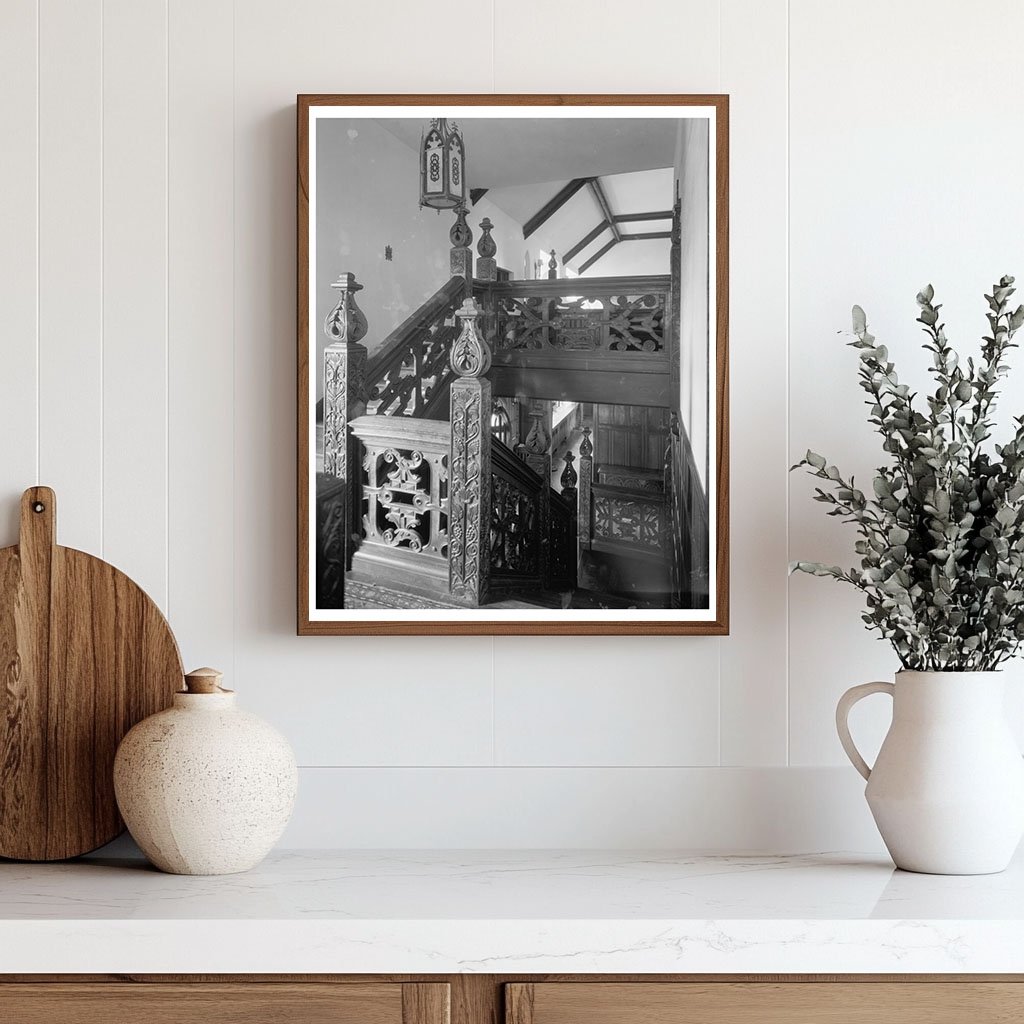 Vintage Staircase in Richmond, Virginia - 20th Century Photo