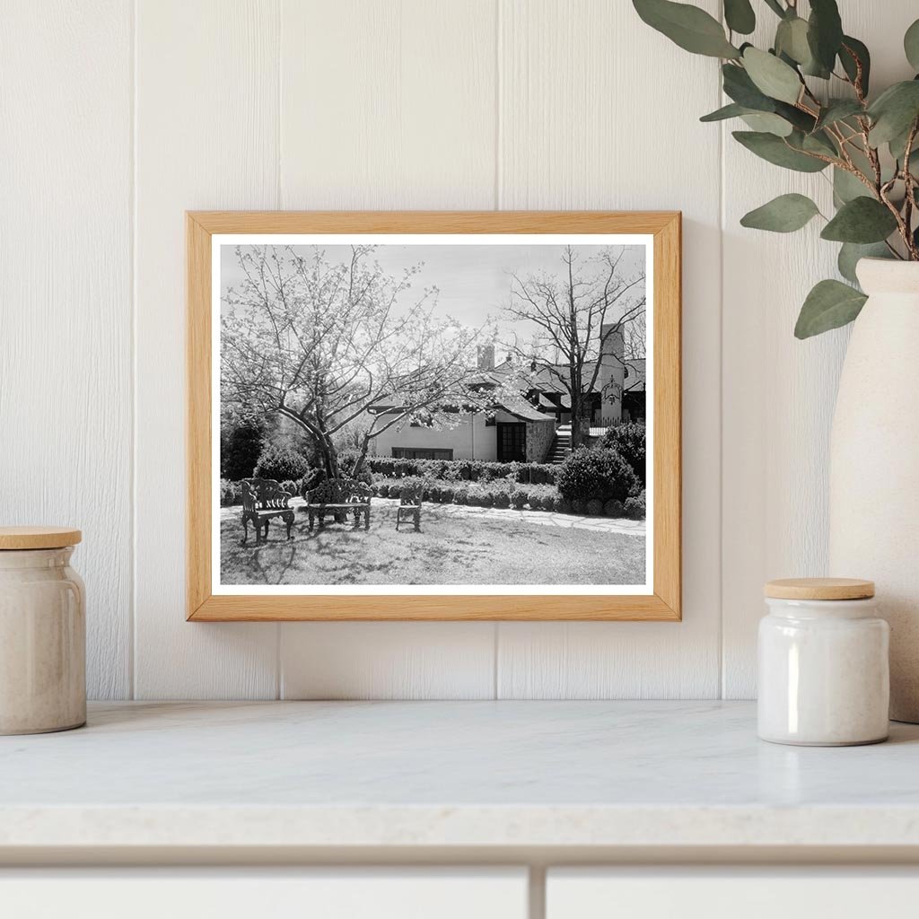 Vintage Garden Scene in Warrenton, VA, Early 1900s