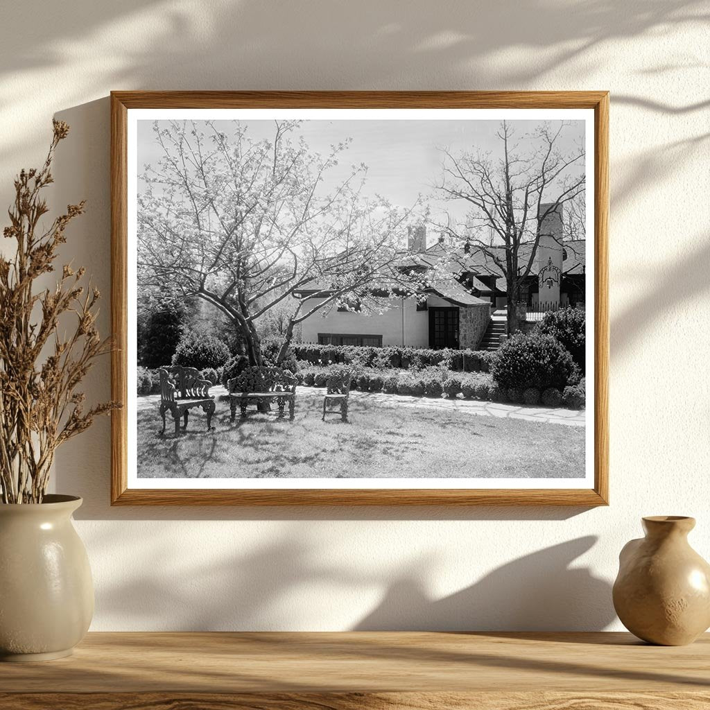 Vintage Garden Scene in Warrenton, VA, Early 1900s