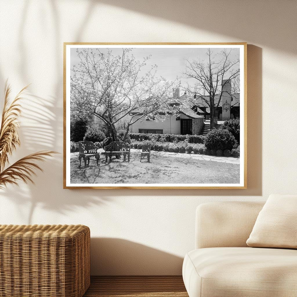 Vintage Garden Scene in Warrenton, VA, Early 1900s