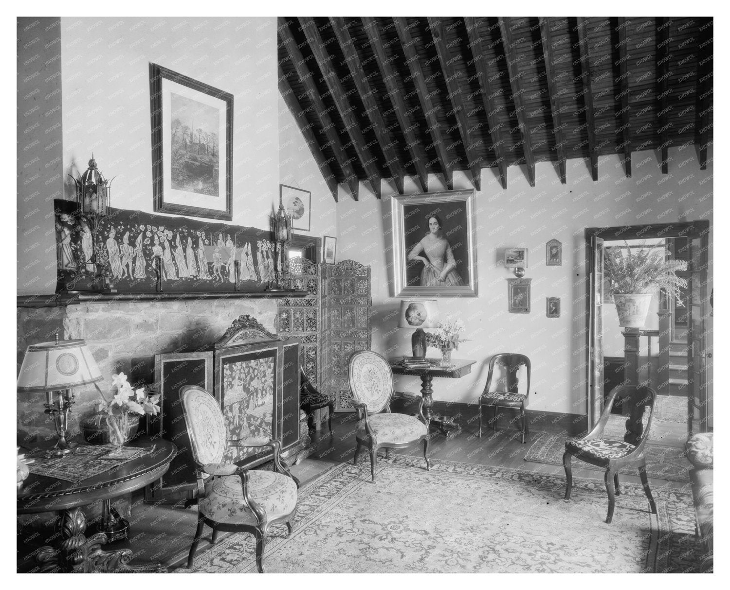 Vintage Photo of Early 20th-Century Interiors, Warrenton VA