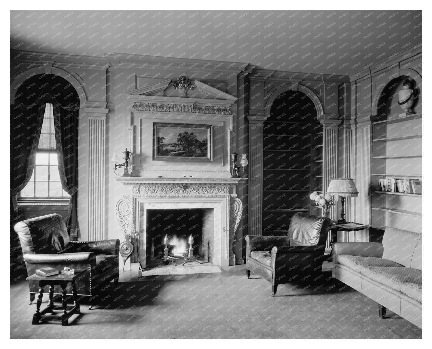 Historic Interior of North Wales, VA - Early 1900s Photo