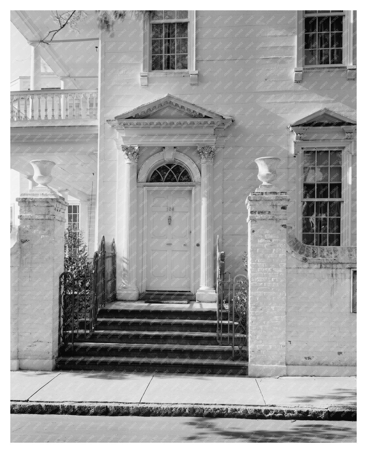 Charleston SC Architecture Photo - 1950s Historic Image