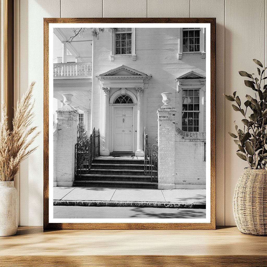 Charleston SC Architecture Photo - 1950s Historic Image