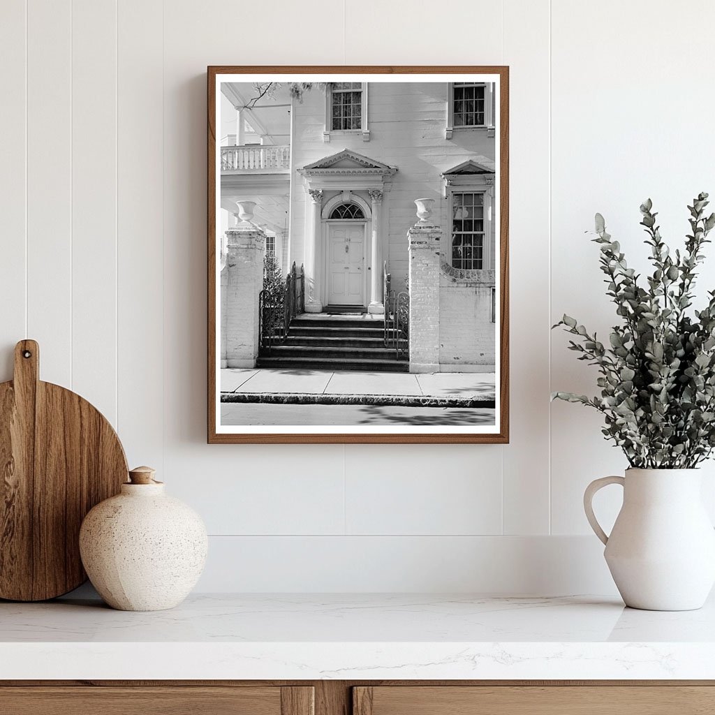 Charleston SC Architecture Photo - 1950s Historic Image