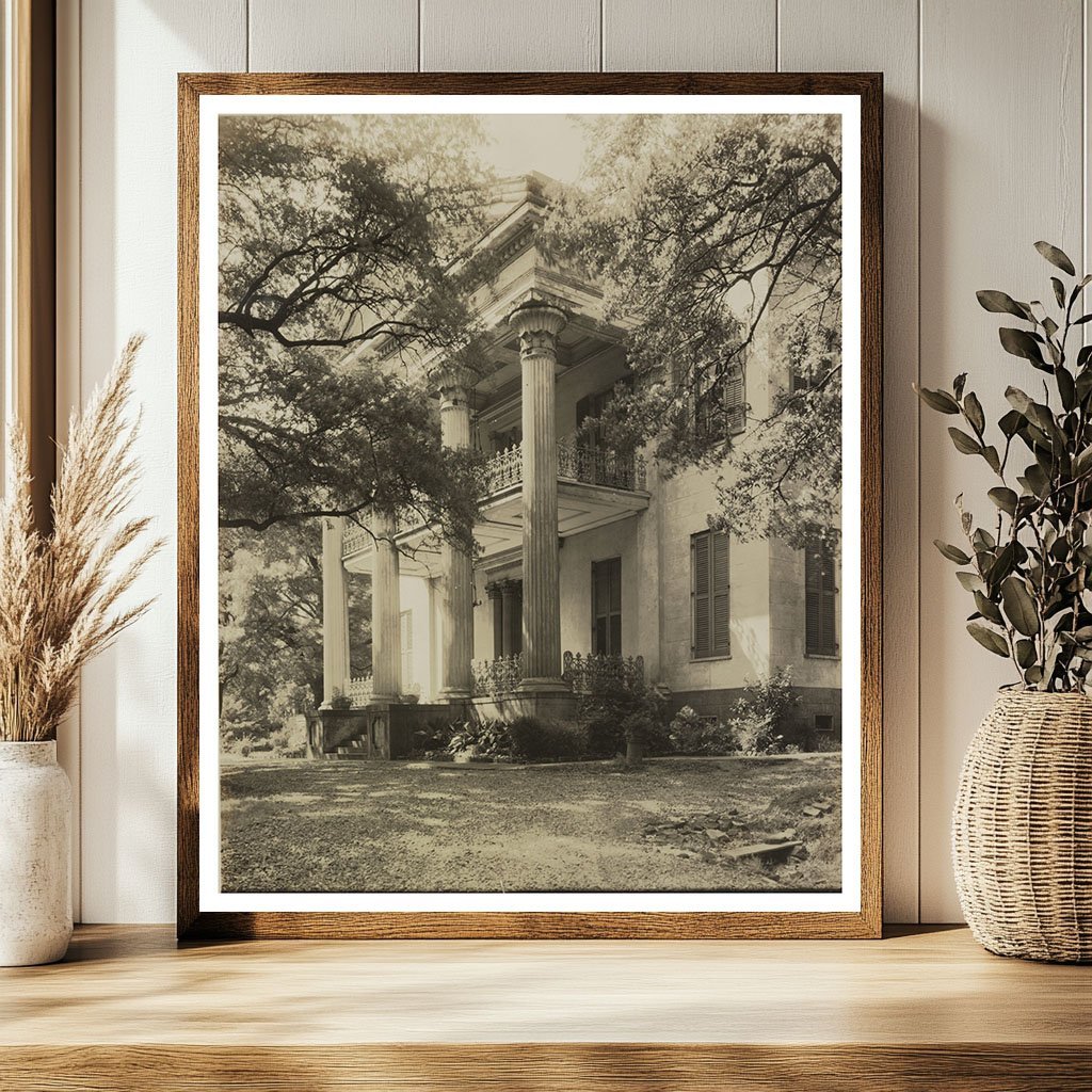 Vintage 1946 Photograph of Historic Natchez Residence