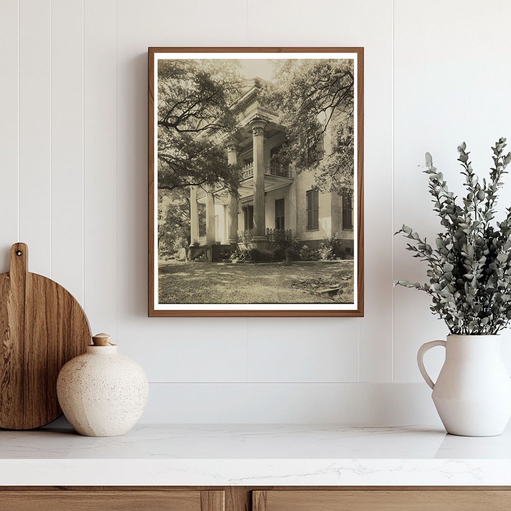 Vintage 1946 Photograph of Historic Natchez Residence