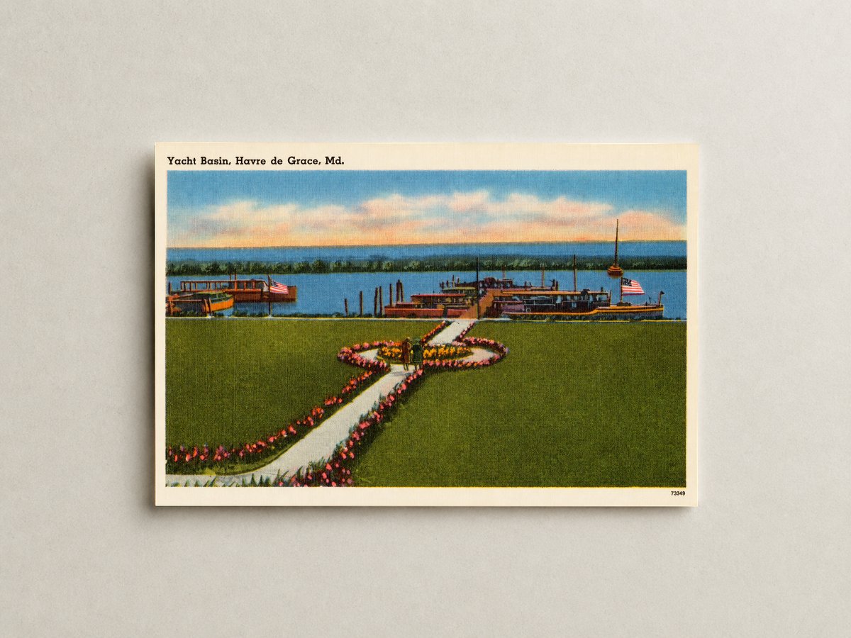 Yacht Basin, Havre de Grace, MD — Vintage Maryland Postcard