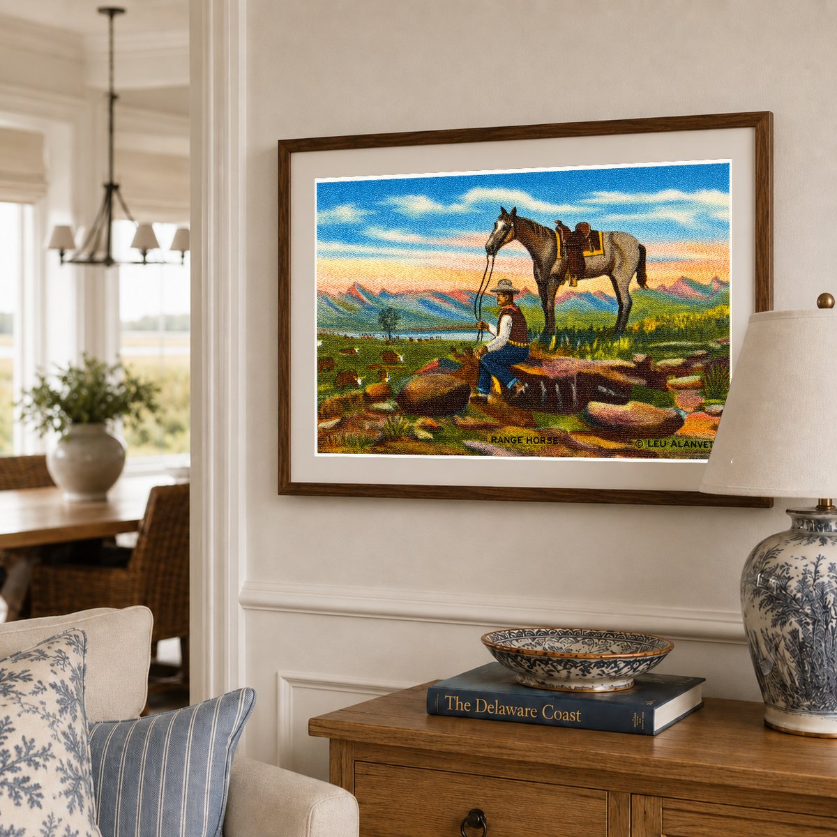 Baton Rouge, LA: My range horse, original oil painting painted by Leo A. Arvette