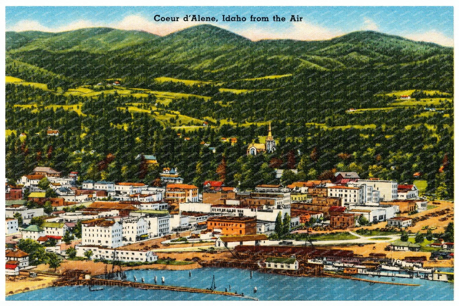 Coeur d'Alene, ID: Coeur d'Alene, Idaho from the air