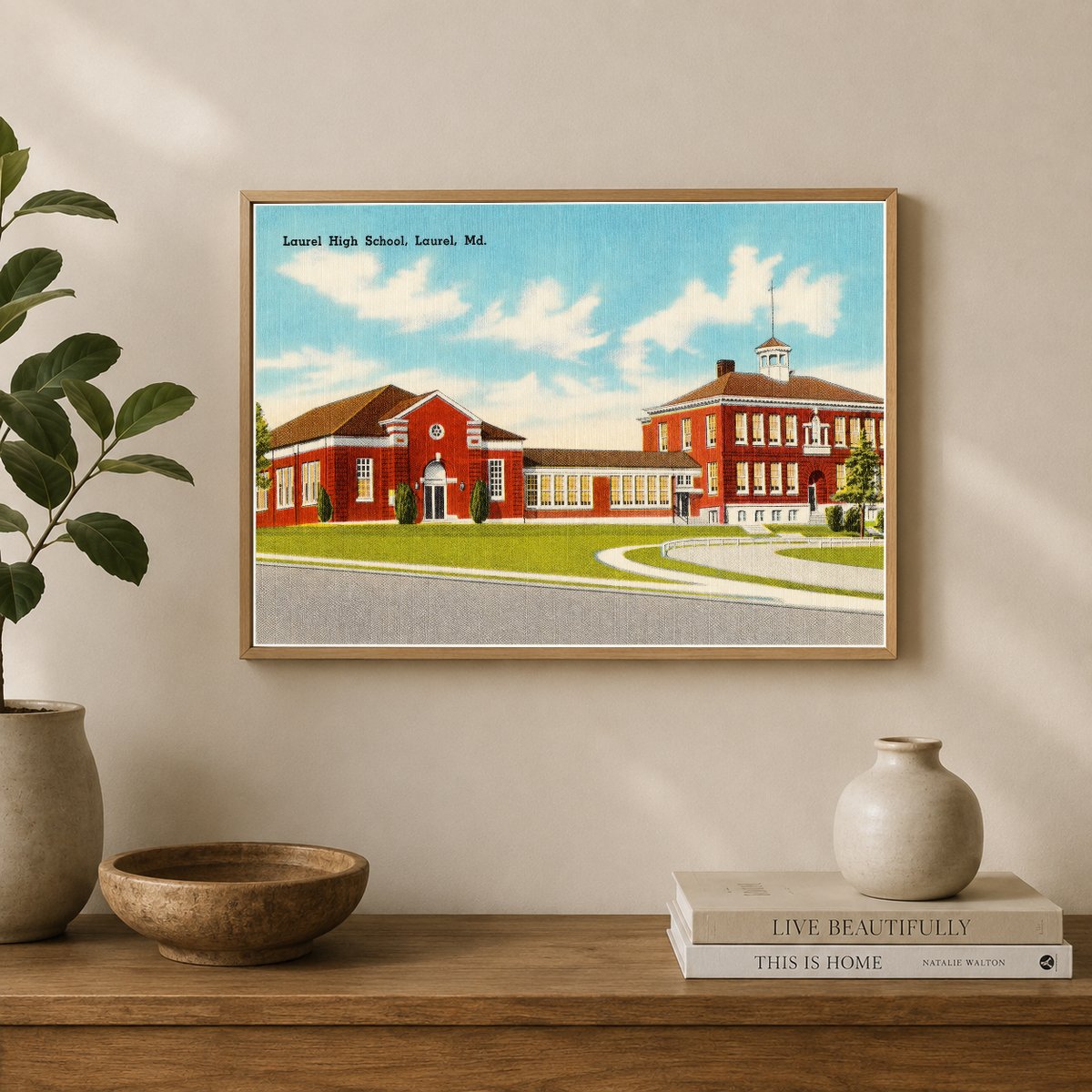Laurel High School, Laurel, MD — Vintage Maryland Postcard