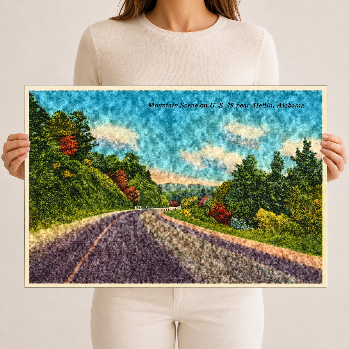 Heflin, AL: Mountain scene on U.S. 78 near Heflin