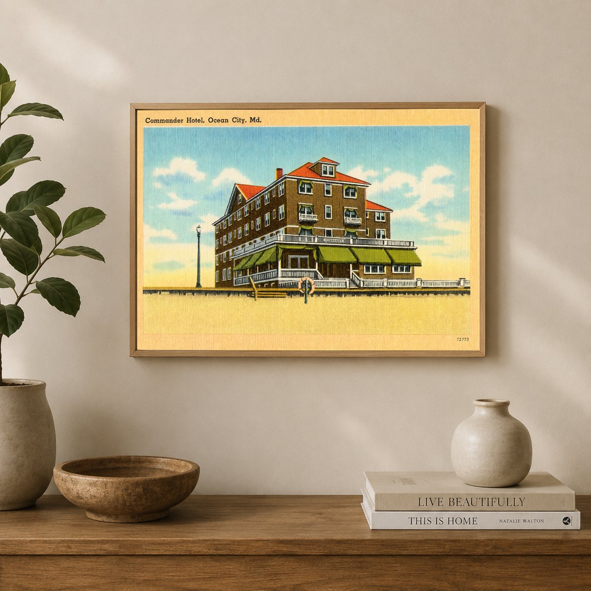 Commander Hotel, Ocean City, MD — Vintage Maryland Postcard