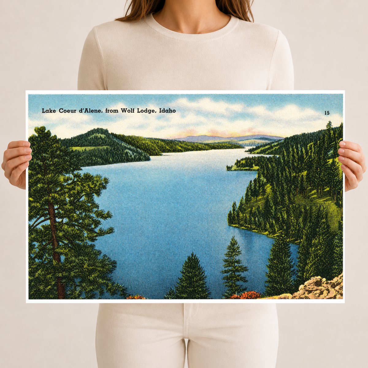 Coeur d'Alene Lake, ID: Lake Coeur d'Alene, from Wolf Lodge