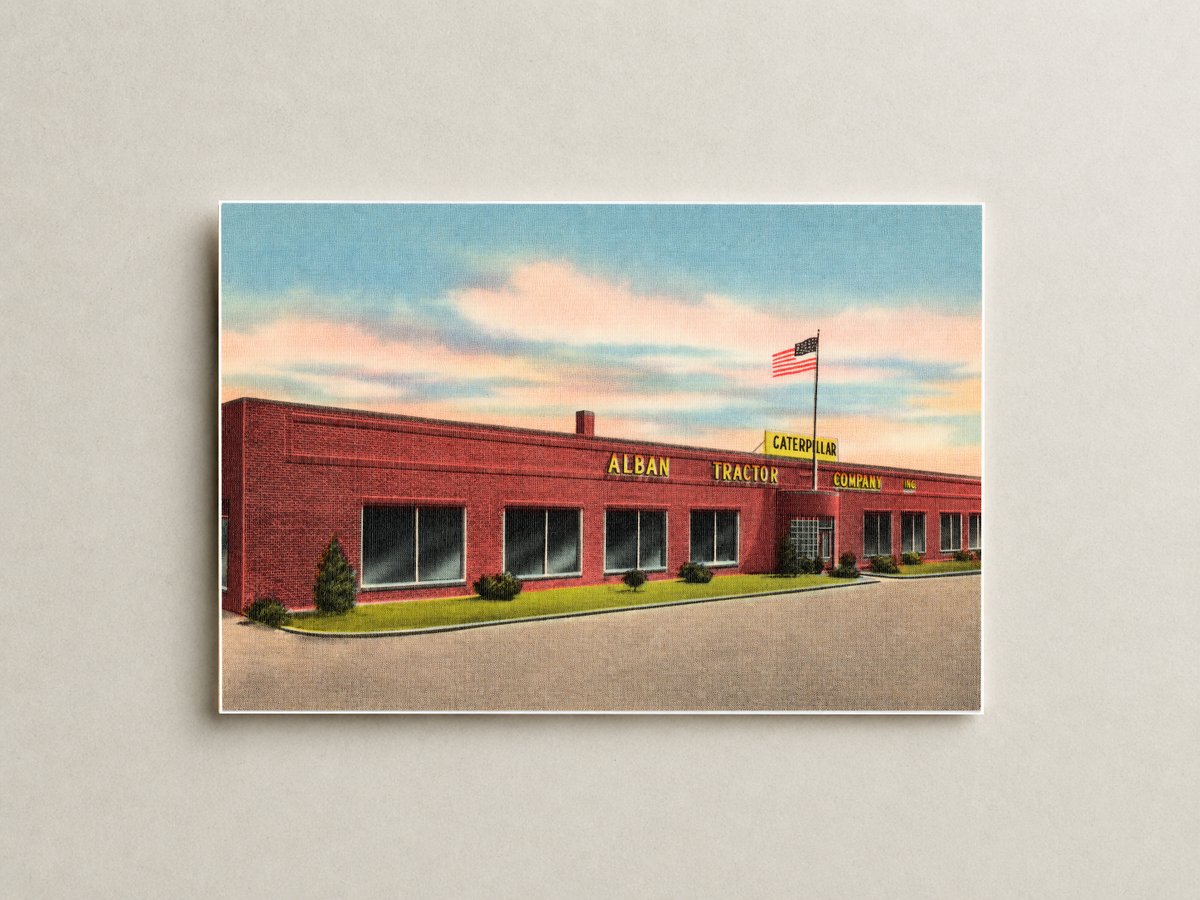 Alban Tractor Company — Vintage Maryland Postcard