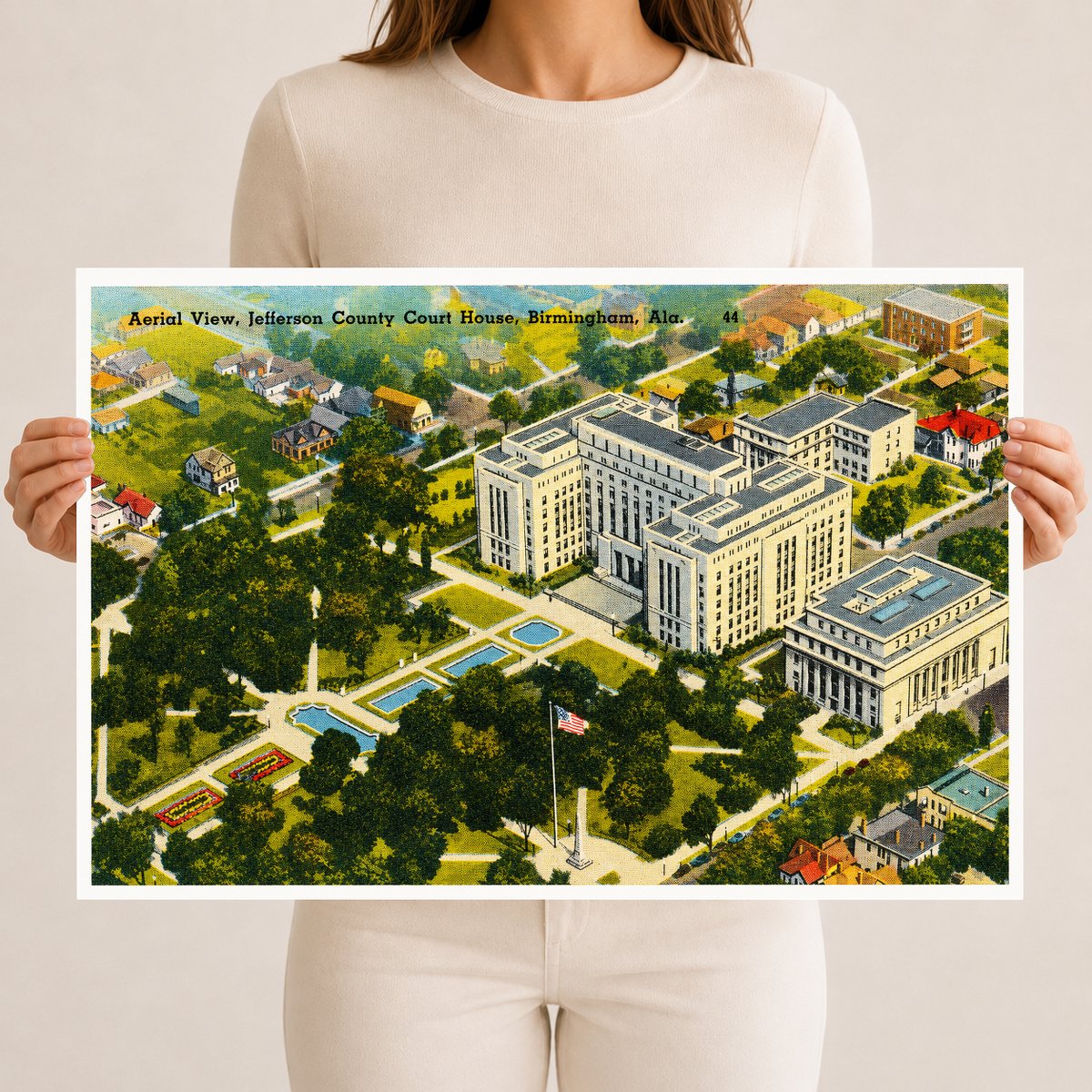 Birmingham, AL: Aerial view, Jefferson County Court House