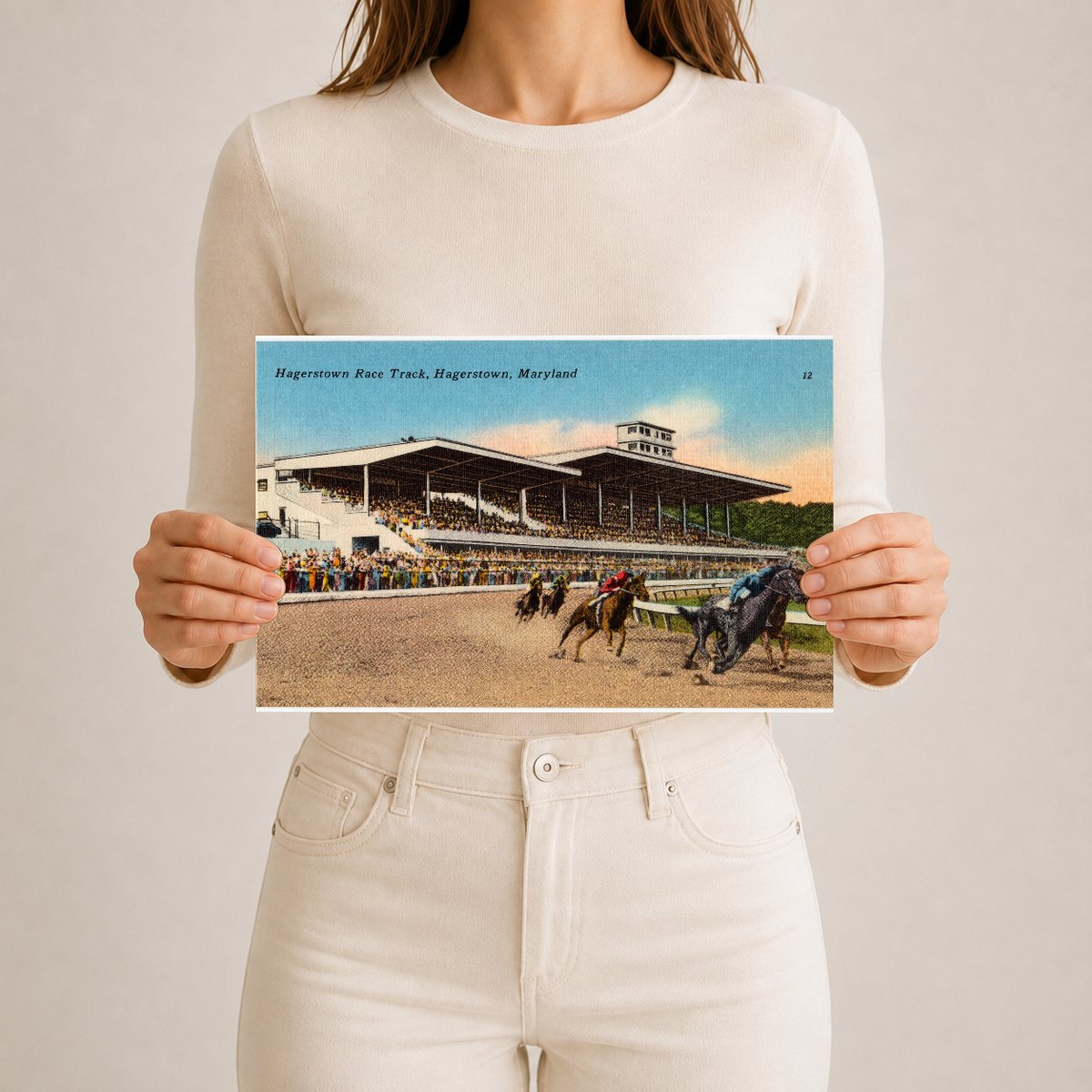 Hagerstown Race Track, Hagerstown, Maryland — Vintage Maryland Postcard