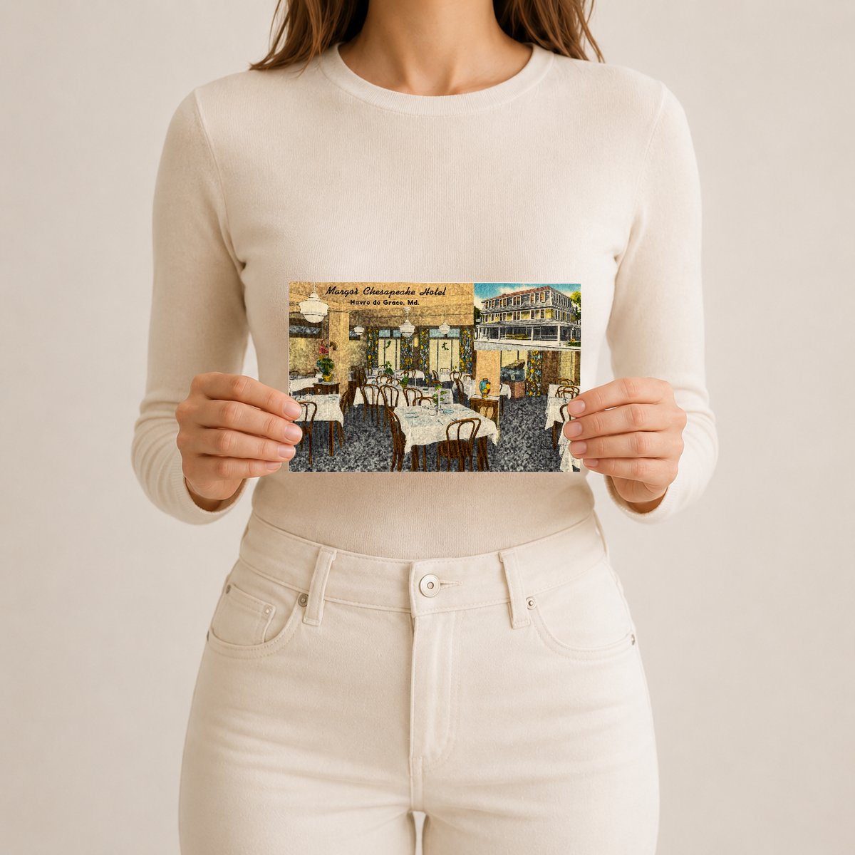 Margo's Chesapeake Hotel, Havre de Grace, MD — Vintage Maryland Postcard