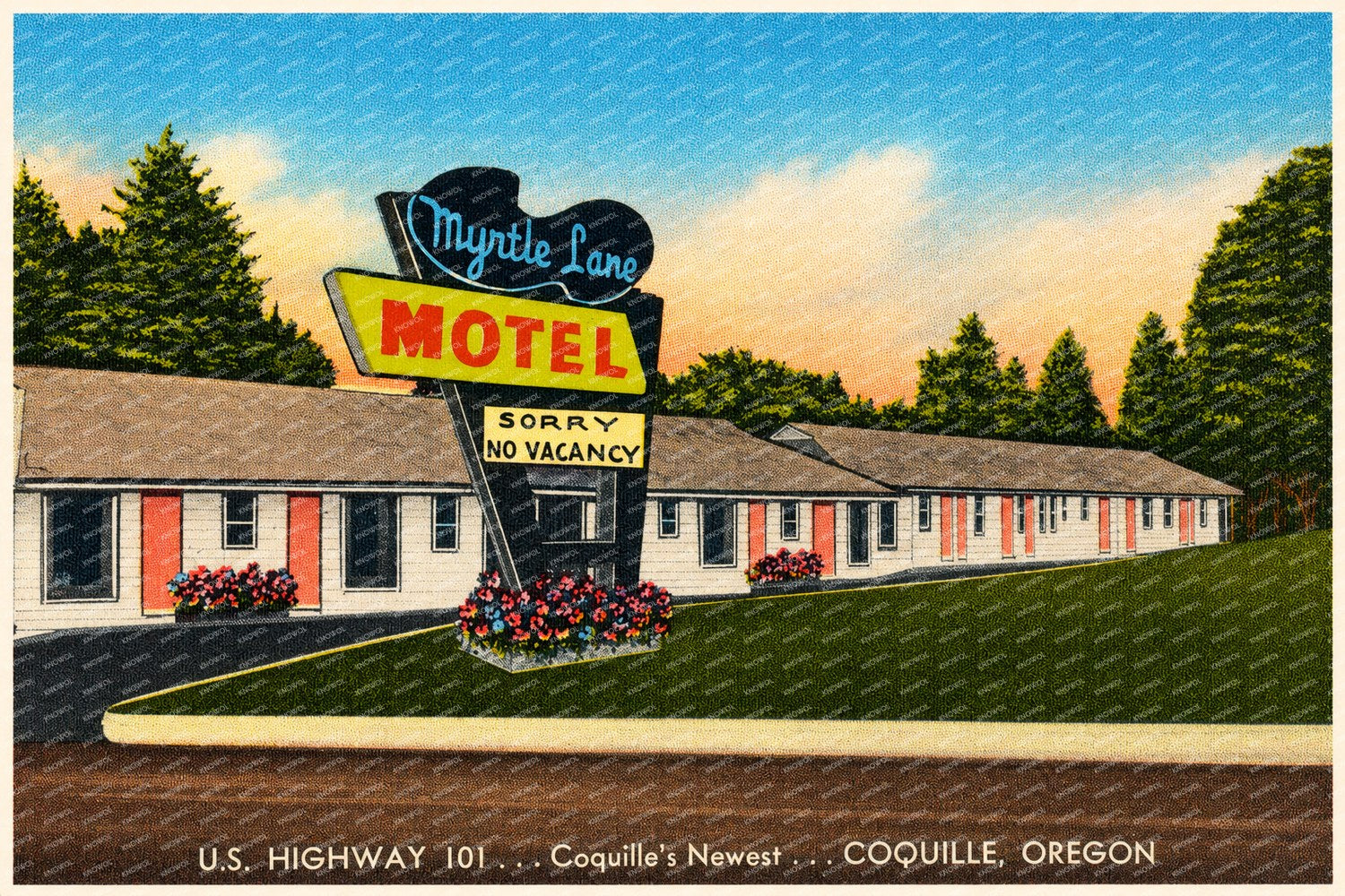 Coquille, OR: Myntle Lane Motel, U.S. Highway 101... Coquille's newest... Coquille