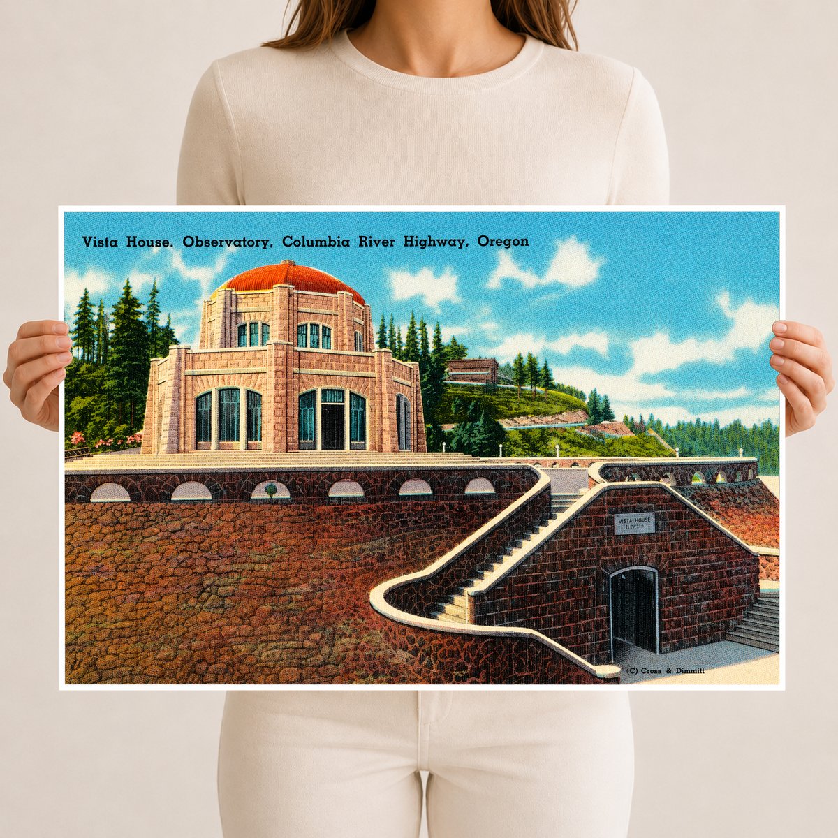 Corbett, OR: Vista House. Observatory, Columbia River Highway